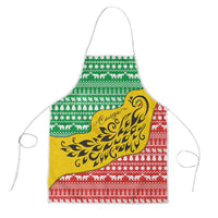 Congo Christmas Apron with Tribal Tree Design Coat of Arms and Animal Pattern - Wonder Print Shop