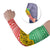 Congo Christmas Arm Sleeves with Tribal Tree Design Coat of Arms and Animal Pattern - Wonder Print Shop