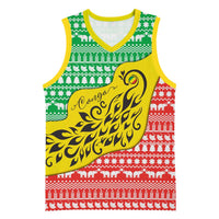 Congo Christmas Basketball Jersey with Tribal Tree Design Coat of Arms and Animal Pattern - Wonder Print Shop