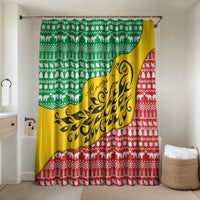 Congo Christmas Bathroom Set with Tribal Tree Design Coat of Arms and Animal Pattern - Wonder Print Shop