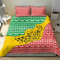 Congo Christmas Bedding Set with Tribal Tree Design Coat of Arms and Animal Pattern - Wonder Print Shop