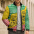 Congo Christmas Bomber Puffer Jacket with Tribal Tree Design Coat of Arms and Animal Pattern - Wonder Print Shop