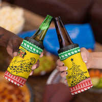 Congo Christmas 4 in 1 Can Cooler Tumbler with Tribal Tree Design Coat of Arms and Animal Pattern - Wonder Print Shop