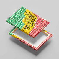 Congo Christmas Canvas Wall Art with Tribal Tree Design Coat of Arms and Animal Pattern - Wonder Print Shop