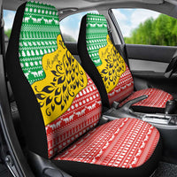 Congo Christmas Car Seat Cover with Tribal Tree Design Coat of Arms and Animal Pattern - Wonder Print Shop