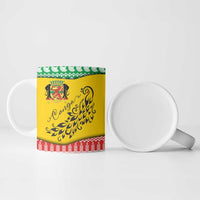 Congo Christmas Ceramic Mug with Tribal Tree Design Coat of Arms and Animal Pattern - Wonder Print Shop