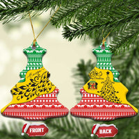 Congo Christmas Ceramic Ornament with Tribal Tree Design Coat of Arms and Animal Pattern - Wonder Print Shop