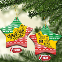 Congo Christmas Ceramic Ornament with Tribal Tree Design Coat of Arms and Animal Pattern - Wonder Print Shop