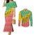 Congo Christmas Couples Matching Mermaid Dress and Long Sleeve Button Shirt with Tribal Tree Design Coat of Arms and Animal Pattern - Wonder Print Shop