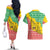 Congo Christmas Couples Matching Off The Shoulder Long Sleeve Dress and Hawaiian Shirt with Tribal Tree Design Coat of Arms and Animal Pattern - Wonder Print Shop