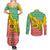Congo Christmas Couples Matching Summer Maxi Dress and Long Sleeve Button Shirt with Tribal Tree Design Coat of Arms and Animal Pattern - Wonder Print Shop
