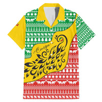 Congo Christmas Family Matching Mermaid Dress and Hawaiian Shirt with Tribal Tree Design Coat of Arms and Animal Pattern - Wonder Print Shop