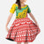 Congo Christmas Family Matching Off The Shoulder Long Sleeve Dress and Hawaiian Shirt with Tribal Tree Design Coat of Arms and Animal Pattern - Wonder Print Shop