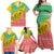 Congo Christmas Family Matching Off Shoulder Maxi Dress and Hawaiian Shirt with Tribal Tree Design Coat of Arms and Animal Pattern - Wonder Print Shop