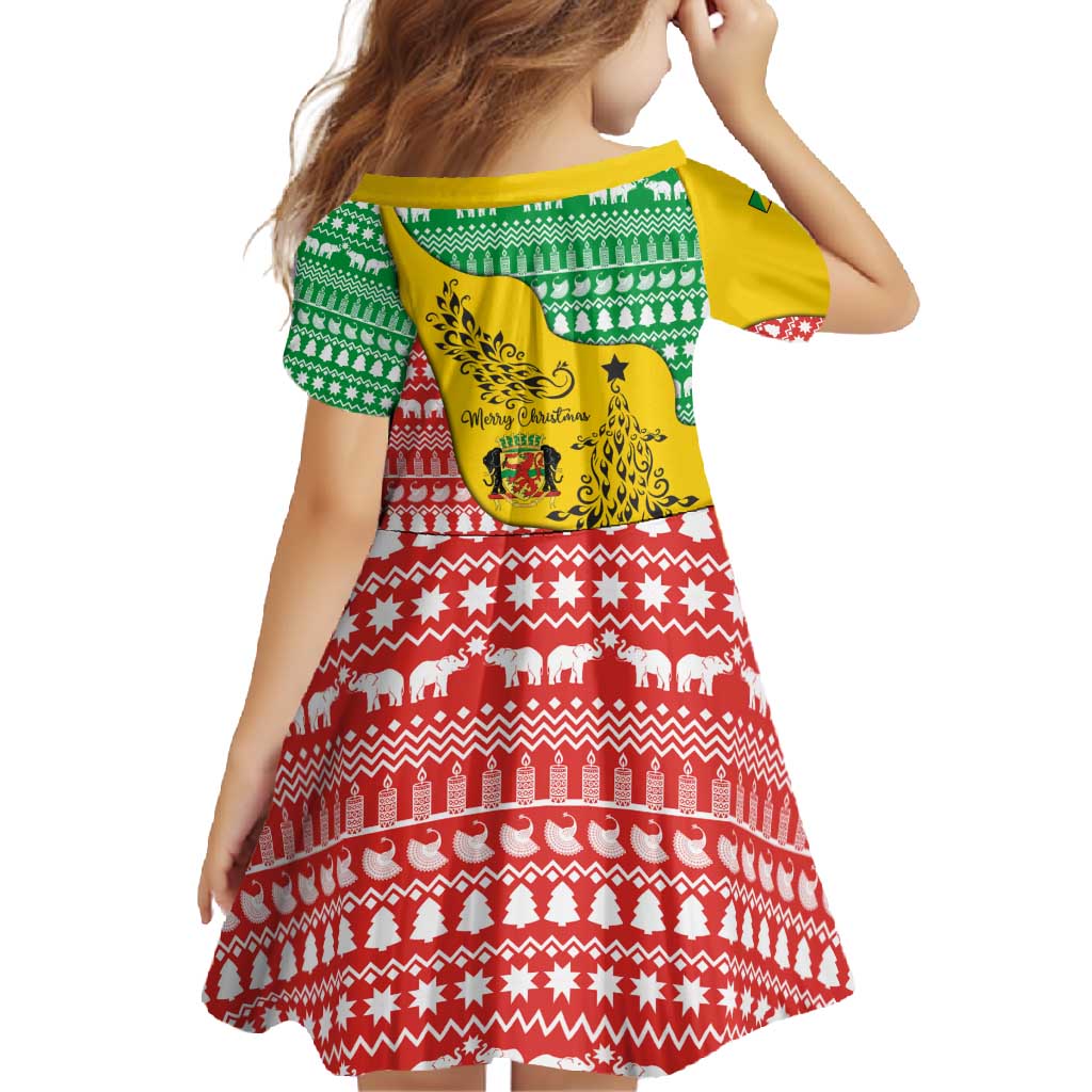 Congo Christmas Family Matching Summer Maxi Dress and Hawaiian Shirt with Tribal Tree Design Coat of Arms and Animal Pattern - Wonder Print Shop