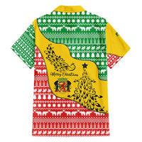 Congo Christmas Hawaiian Shirt with Tribal Tree Design Coat of Arms and Animal Pattern - Wonder Print Shop