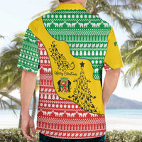 Congo Christmas Hawaiian Shirt with Tribal Tree Design Coat of Arms and Animal Pattern - Wonder Print Shop