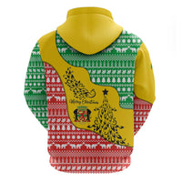 Congo Christmas Hoodie with Tribal Tree Design Coat of Arms and Animal Pattern - Wonder Print Shop