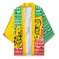 Congo Christmas Kimono with Tribal Tree Design Coat of Arms and Animal Pattern - Wonder Print Shop