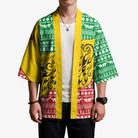 Congo Christmas Kimono with Tribal Tree Design Coat of Arms and Animal Pattern - Wonder Print Shop