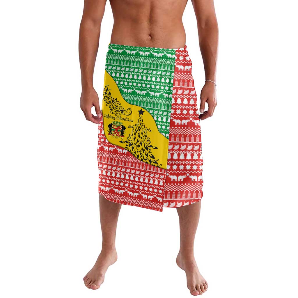 Congo Christmas Lavalava with Tribal Tree Design Coat of Arms and Animal Pattern - Wonder Print Shop