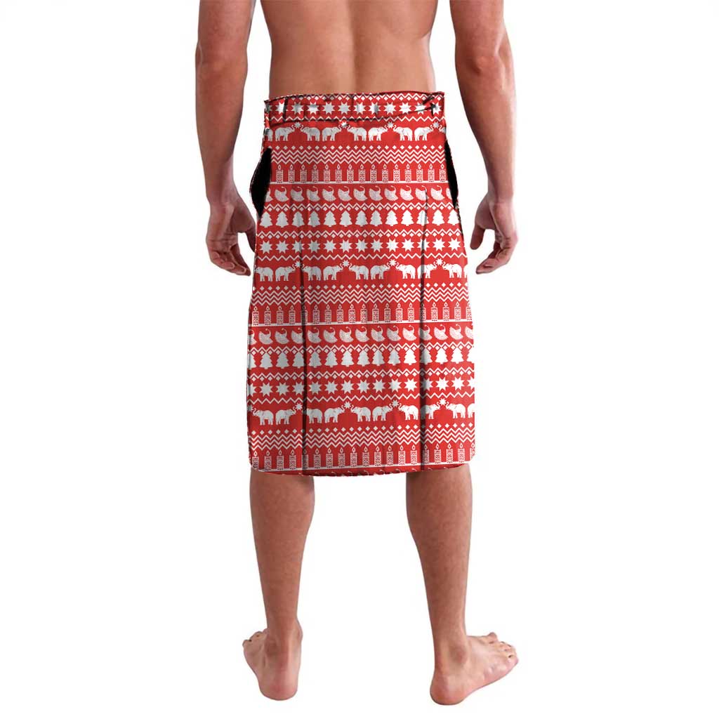 Congo Christmas Lavalava with Tribal Tree Design Coat of Arms and Animal Pattern - Wonder Print Shop