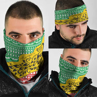 Congo Christmas Neck Gaiter with Tribal Tree Design Coat of Arms and Animal Pattern - Wonder Print Shop