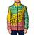 Congo Christmas Padded Jacket with Tribal Tree Design Coat of Arms and Animal Pattern - Wonder Print Shop