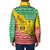 Congo Christmas Padded Jacket with Tribal Tree Design Coat of Arms and Animal Pattern - Wonder Print Shop