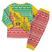 Congo Christmas Pajama Set with Tribal Tree Design Coat of Arms and Animal Pattern - Wonder Print Shop