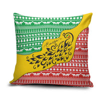 Congo Christmas Pillow Cover with Tribal Tree Design Coat of Arms and Animal Pattern - Wonder Print Shop