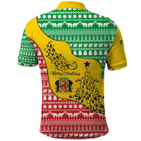 Congo Christmas Polo Shirt with Tribal Tree Design Coat of Arms and Animal Pattern - Wonder Print Shop