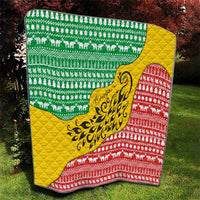 Congo Christmas Quilt with Tribal Tree Design Coat of Arms and Animal Pattern - Wonder Print Shop
