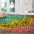 Congo Christmas Round Carpet with Tribal Tree Design Coat of Arms and Animal Pattern - Wonder Print Shop