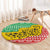Congo Christmas Round Carpet with Tribal Tree Design Coat of Arms and Animal Pattern - Wonder Print Shop
