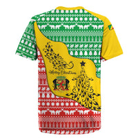 Congo Christmas Rugby Jersey with Tribal Tree Design Coat of Arms and Animal Pattern - Wonder Print Shop