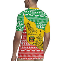 Congo Christmas Rugby Jersey with Tribal Tree Design Coat of Arms and Animal Pattern - Wonder Print Shop
