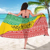 Congo Christmas Sarong with Tribal Tree Design Coat of Arms and Animal Pattern - Wonder Print Shop