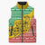 Congo Christmas Sleeveless Puffer Jacket with Tribal Tree Design Coat of Arms and Animal Pattern - Wonder Print Shop
