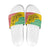 Congo Christmas Slide Sandals with Tribal Tree Design Coat of Arms and Animal Pattern - Wonder Print Shop