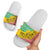 Congo Christmas Slide Sandals with Tribal Tree Design Coat of Arms and Animal Pattern - Wonder Print Shop