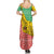 Congo Christmas Summer Maxi Dress with Tribal Tree Design Coat of Arms and Animal Pattern - Wonder Print Shop
