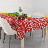 Congo Christmas Tablecloth with Tribal Tree Design Coat of Arms and Animal Pattern - Wonder Print Shop