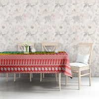 Congo Christmas Tablecloth with Tribal Tree Design Coat of Arms and Animal Pattern - Wonder Print Shop