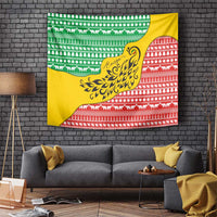Congo Christmas Tapestry with Tribal Tree Design Coat of Arms and Animal Pattern - Wonder Print Shop