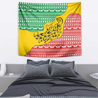 Congo Christmas Tapestry with Tribal Tree Design Coat of Arms and Animal Pattern - Wonder Print Shop