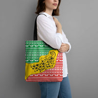 Congo Christmas Tote Bag with Tribal Tree Design Coat of Arms and Animal Pattern - Wonder Print Shop
