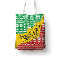 Congo Christmas Tote Bag with Tribal Tree Design Coat of Arms and Animal Pattern - Wonder Print Shop
