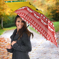 Congo Christmas Umbrella with Tribal Tree Design Coat of Arms and Animal Pattern - Wonder Print Shop