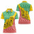 Congo Christmas Women Polo Shirt with Tribal Tree Design Coat of Arms and Animal Pattern - Wonder Print Shop